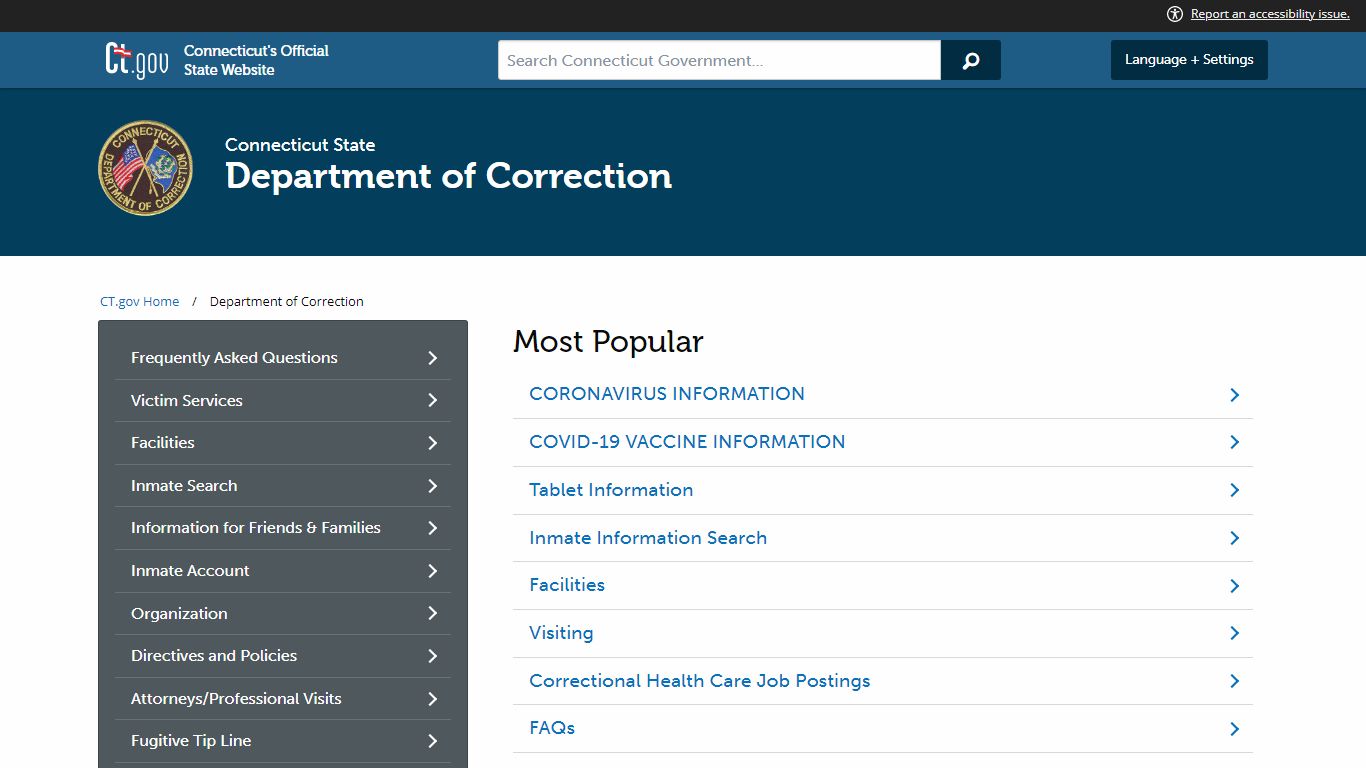 Connecticut Department of Correction